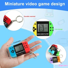 SSZS 16 piezas de recuerdos de fiesta de videojuegos para niños, mini regalos de fiesta de juegos, llavero de videojuego, suministros de fiesta de cumpleaños, regalos de devolución para decoraciones