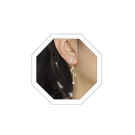 Crystal Helix Star Drop Earrings Long Tassel Star Studs Boho Rhinestones Star Chain Earrings Vintage Gold Statement Chandelier Earrings Jewelry for Women