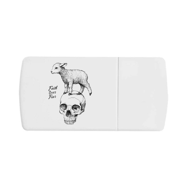 'Faith Over Fear Lamb Standing on Skull' Pill Box with
