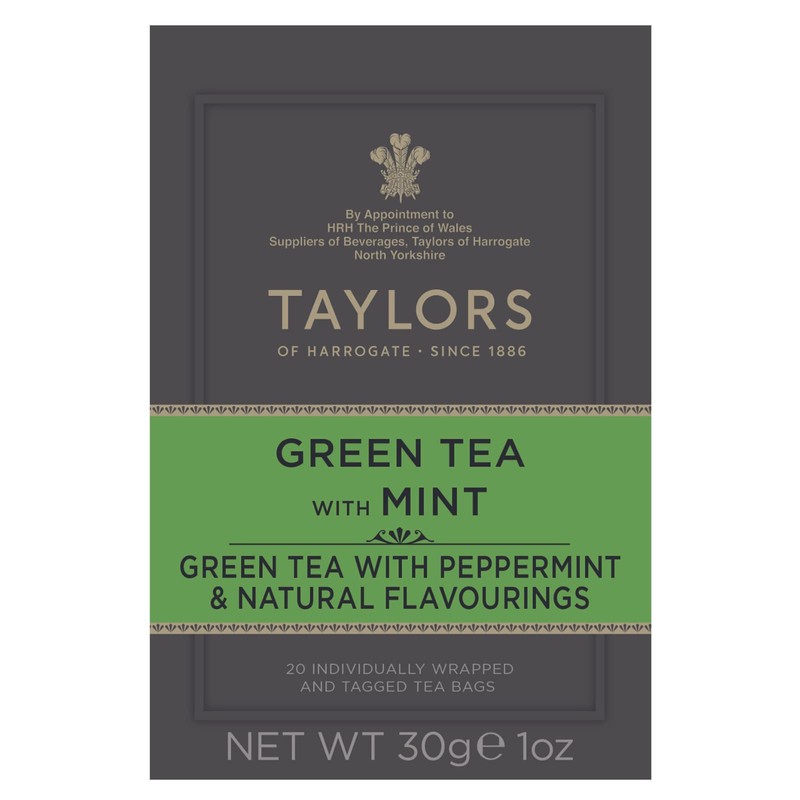 Taylors of Harrogate Green Tea with Mint, 20 Teabags (Pack