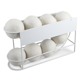 Picowe Large Dryer Ball Organizer Magnetic Storage Bin, Rollable Magnetic Dryer Ball Holder for Laundry Room Organization and Storage to Hold 8 Dryer Balls, Without Balls