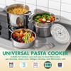 Sawysine Stainless Steel Pasta Pot 6-Piece 10 Quart Cooker Steamer