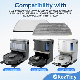 8 Pack Vacuum Robot Mop Pads Compatible with Shark RV2820YE RV2820ZE RV2820AE RV2800S AV2800ZE AV2810YS AV2820S AV2810ZE Vacuum Cleaner Microfiber Mop Pad Replacement Part Accessories