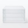 MUJI - Funda de almacenamiento de acrílico con 3 cajones,