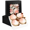 Gcardist Automatic Popup 4 Cupcake Boxes with Window Black Pack