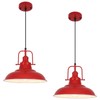 Woholitable Farmhouse Pendant Lighting for Kitchen Island,Red Pendant Light with