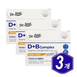 Dr. Line D+B Complex for Seniors Direct Vitamin D Vitamin B Folic Acid 2g x 30 packs 3 / 시니어 먹는 닥터라인 D+B콤플렉스 다이렉트 비타민D 비타민B 엽산 2g x 30포 3개