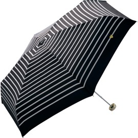 [2024] Wpc. Rain Umbrella, Folding Umbrella, Heart Embroidery, Border Gold, Mini, Black, For Rain or Shine, Ribs, 19.7 inches (50 cm), 7.1 oz (200 g), Lightweight, Women's, Cute, Stylish, Work,
