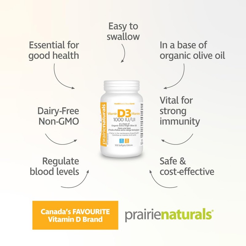 Prairie Naturals Prairie Naturals Vitamin D3 1000 IU 500 softgels