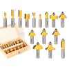 YONICO Router Bits Set 15 Bit 1/2-Inch Shank 17150 Professional