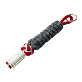 EDC Ipara 1st Key FOB Paracord Lanyard Holder Accessories Made in Japan with 1 Steel Ring (Red)