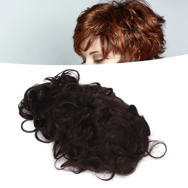 Men Short Black Wigs Soft Texture Breathable Adjust Net Firmly