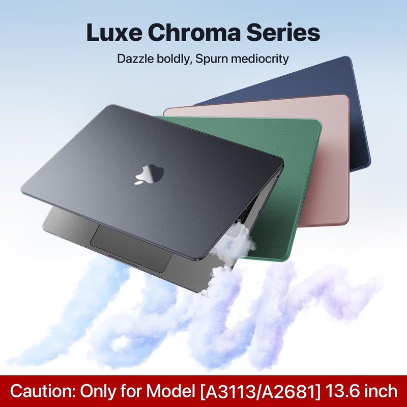 Macaset Compatible with MacBook Air 13.6 inch Case M3 M2