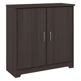 Bush Furniture Cabot Small Storage Cabinet with Doors, Heather Gray