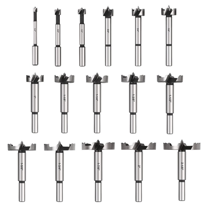 COMOWARE Forstner Bit Set - 16 Pcs Forstner Drill Bits