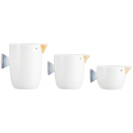 Nishikai Pottery Hasami Ware H.Craft tori 3-Piece Mini Pot 42926 Approx. S - W 5 x D 4 x H 3 cm, M - W 5 x D 4.5 cm, L - W 5.5 x D 4.5 x H 6.5 cm