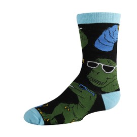 ooohyeah Kids Funny Dinosaur Novelty Crazy Crew Socks, Silly Dress Socks for Boys & Girls, Future So Bright