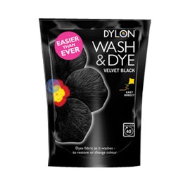 Dylon Wash & Dye Black Machine Dye Fabric Large 350G