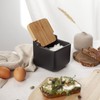 KOOK TIME Ceramic Salt Jar with Hinged Lid Made of