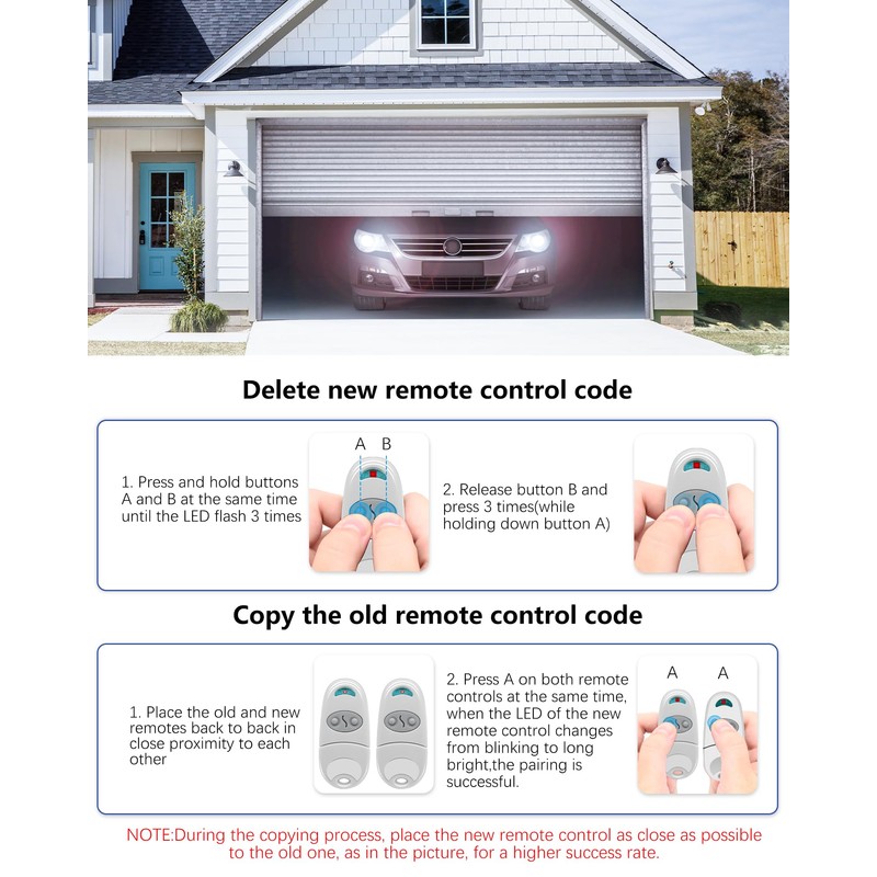 433.92 MHz Garage Door Opener Remote Control for TOP 432NA