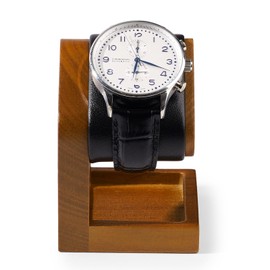 Papten SM23503 Single Watch Stand, Wooden Display, Storage, Photography, Luxury, Stylish, Compatible with Eligible Invoices (Black)