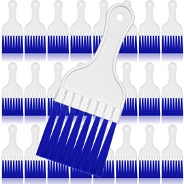 Boao 24 Packs Coil Brush Air Conditioner Condenser Refrigerator Cleaning HVAC Coil Cleaner Small Plastic Whisk Brush (Blue)