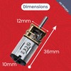 AZDelivery GA12-N20 DC Gear Motor 3-12 V Mini Metal Motor