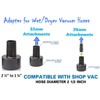Universal Vacuum Hose Adapter Kit Reducer Attachment Set Converter from