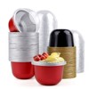 Hacaroa 100 Pcs Aluminum Foil Baking Cups with Dome Lids,