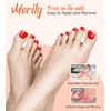 Morily Red Press on Toenails Short Square, Glossy Fake Toe