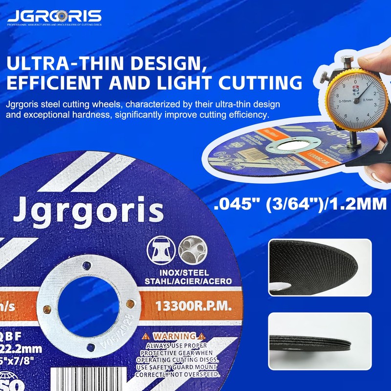 Cut Off Wheels 4-1/2", 100 Pack Angle Grinder Cutting Wheel,
