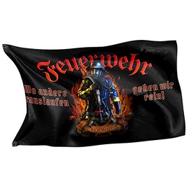 Rahmenlos® Design Flag: German Flag Fire Brigade Real Heroes