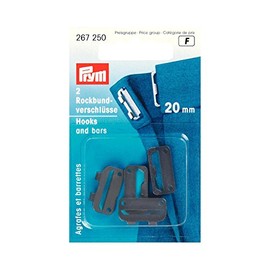Prym Skirt Hooks, stainless steel, Black, 2 x 1 x 1 cm