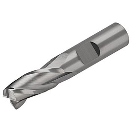 Micro 100 EMS-500-3 Square End Mill, 1/2" Cutter Dia, 1" LOC, 3 Fl, 1/2" Shank Dia, 3" OAL, Uncoated