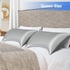 Curved Pillow Case, Side Sleeper Pillowcase, Grey Satin Pillowcase Cover