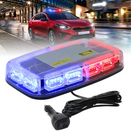 OPL5 Emergency Police Beacon Light,Red Blue LED Rooftop Strobe Lights with Magnetic Base, Warning Caution Safety Lights for Trucks, Snow Plow, Construction Vehicle(1Pc Red/Blue)