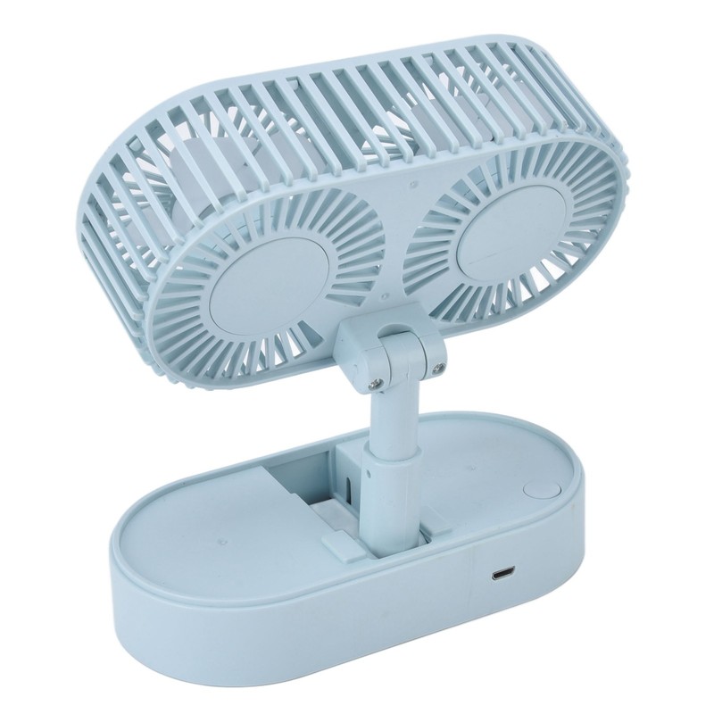 Desktop Double Fan Dual Motor 135° Angle Adjustable Handheld Fan