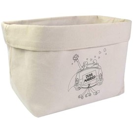 Large 'Just Married Couple Car' Canvas Organiser/Storage Bag (OR00033684)
