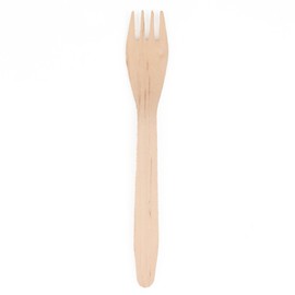 25 Disposable Wooden Forks 16.5 cm PS Disposable Tableware 18324
