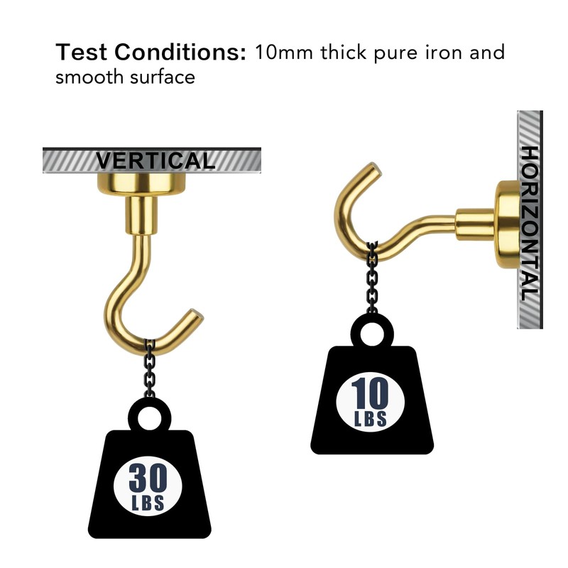E BAVITE Strong Magnetic Hooks Heavy Duty, 22Lbs Rare Earth