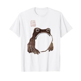 Grumpy Japanese Frog Cute Cottagecore Frogie T-Shirt