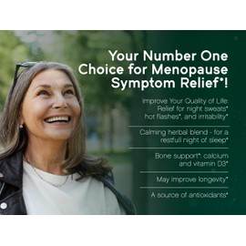 NaturaNectar - EaseFemin Menopausal Support Supplements for Women - Estrogen-Free Red Bee Propolis Capsules for Hot Flashes & Night Sweats - Natural and with Proprietary Calming Herbal Blend (30pcs.)