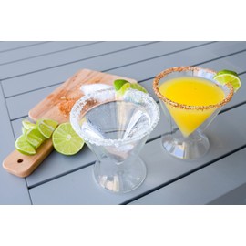 LEMONSODA Stemless Martini Cocktail Glasses for Margarita, Manhattan, Cosmopolitan, Home Bar, Evening Parties, Birthdays, Housewarming Gift, Crystal Clear 8 OZ - Set of 2