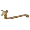Antique Garden Faucet with Extended Spout Antifreezing Copper Wall Mount