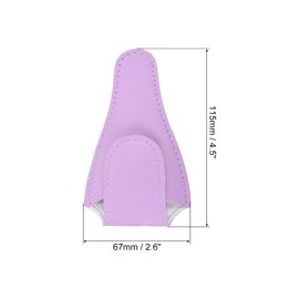PATIKIL 4.5"x2.6" Embroidery Scissors Sheath, 4 Pack PU Leather Nail Cuticle Scissor Cover Small Pointed Nippers Scissors Protective Case, Purple