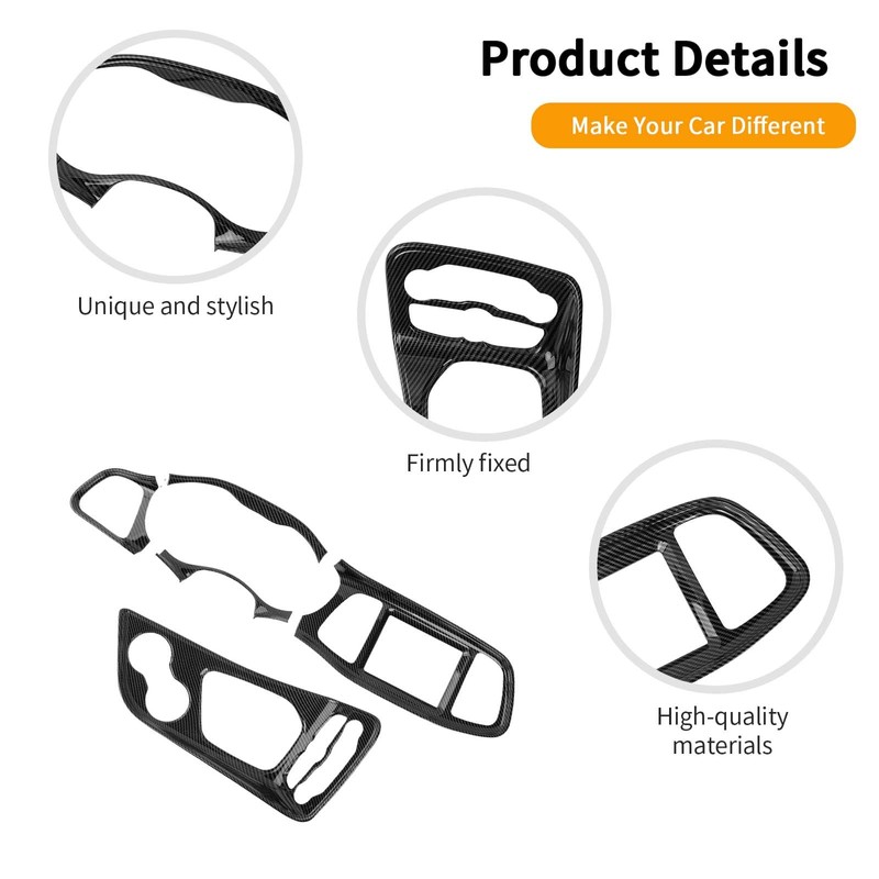 Hoolcar Center Console Dashboard Navigation Panel Trim Gear Shift Cover