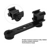 Triple Cold Shoe Extension Bracket Aluminium Alloy Microphone Stand Mount