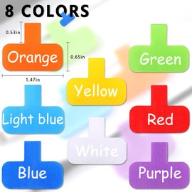 Pack of 40 Cable Labels, Cable Labels for Labelling, Cable Labels, Reusable, for Cables, Wire Management and Identification (8 Colours)