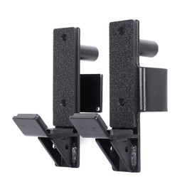 SYL Fitness J-Hooks for 2"x2" Squat/Power Rack(1" Hole), Heavy Duty J-Cups Barbell Holder with UHMV Pads