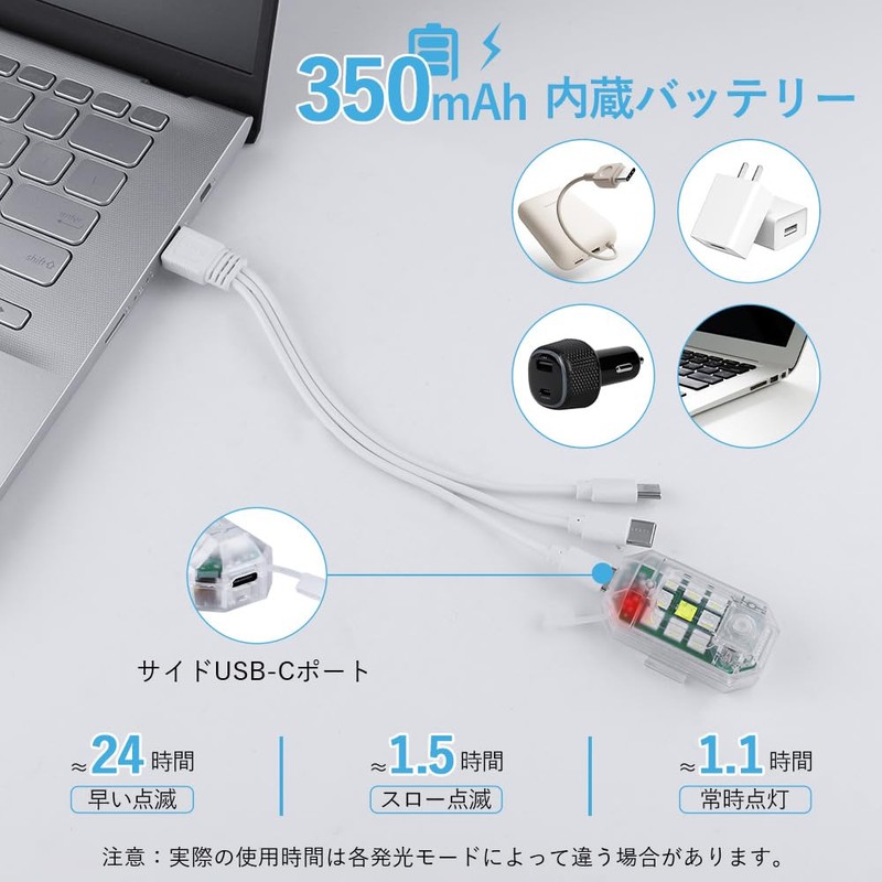 MAZERO Strobe Light, Explosive Light, 7 Color Switching, USB C